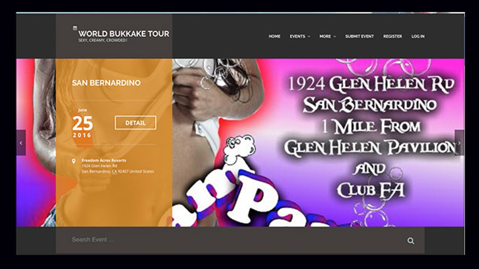 Sabrina Deep's World Bukkake Tour Website Expands