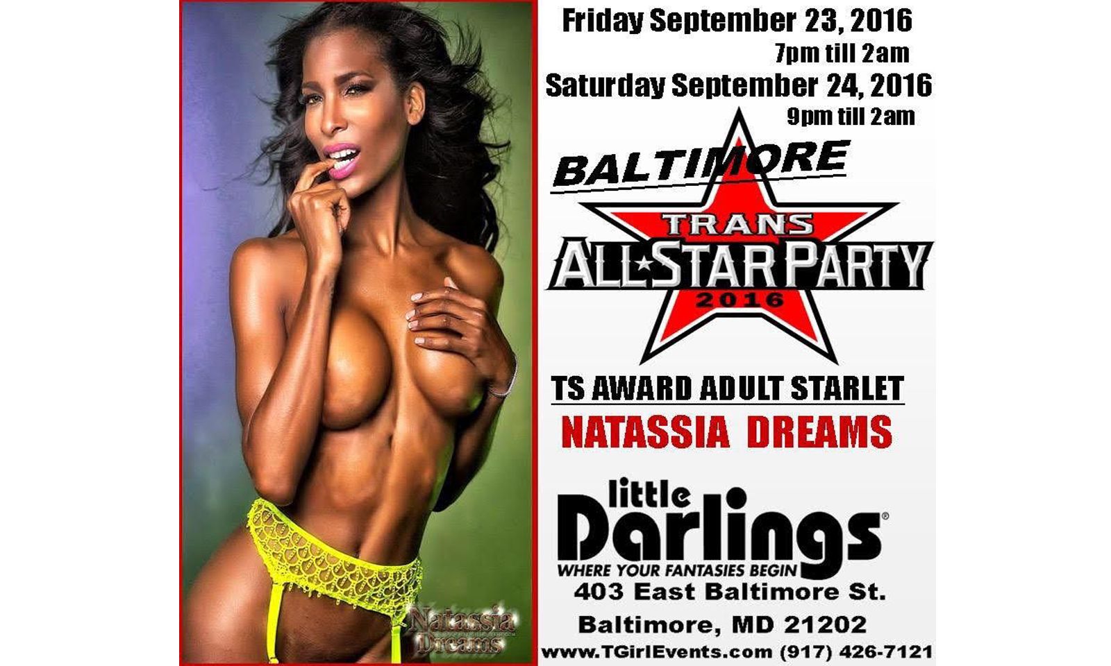 Natassia Dreams to Host Baltimore All-Trans Party 2016