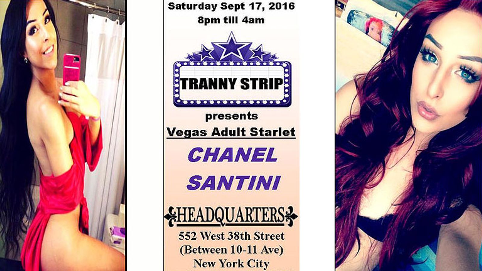 TS Chanel Santini to Host Tranny Strip Saturday in NYC