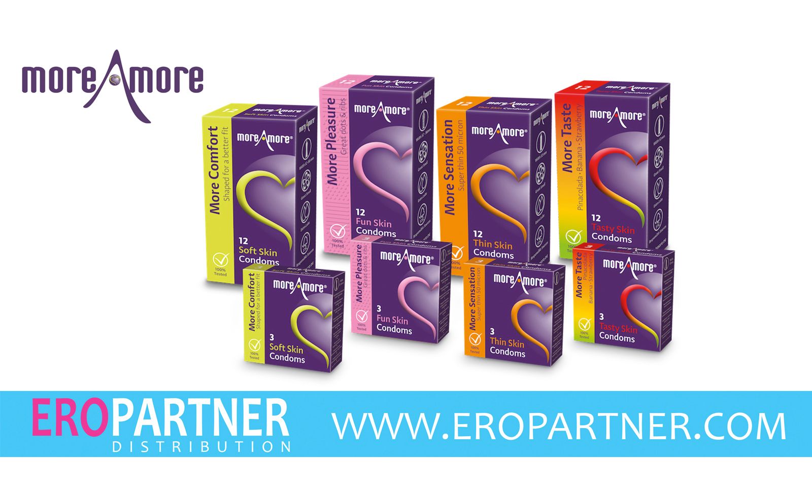 Eropartner Now Has MoreAmore Condoms, Lube