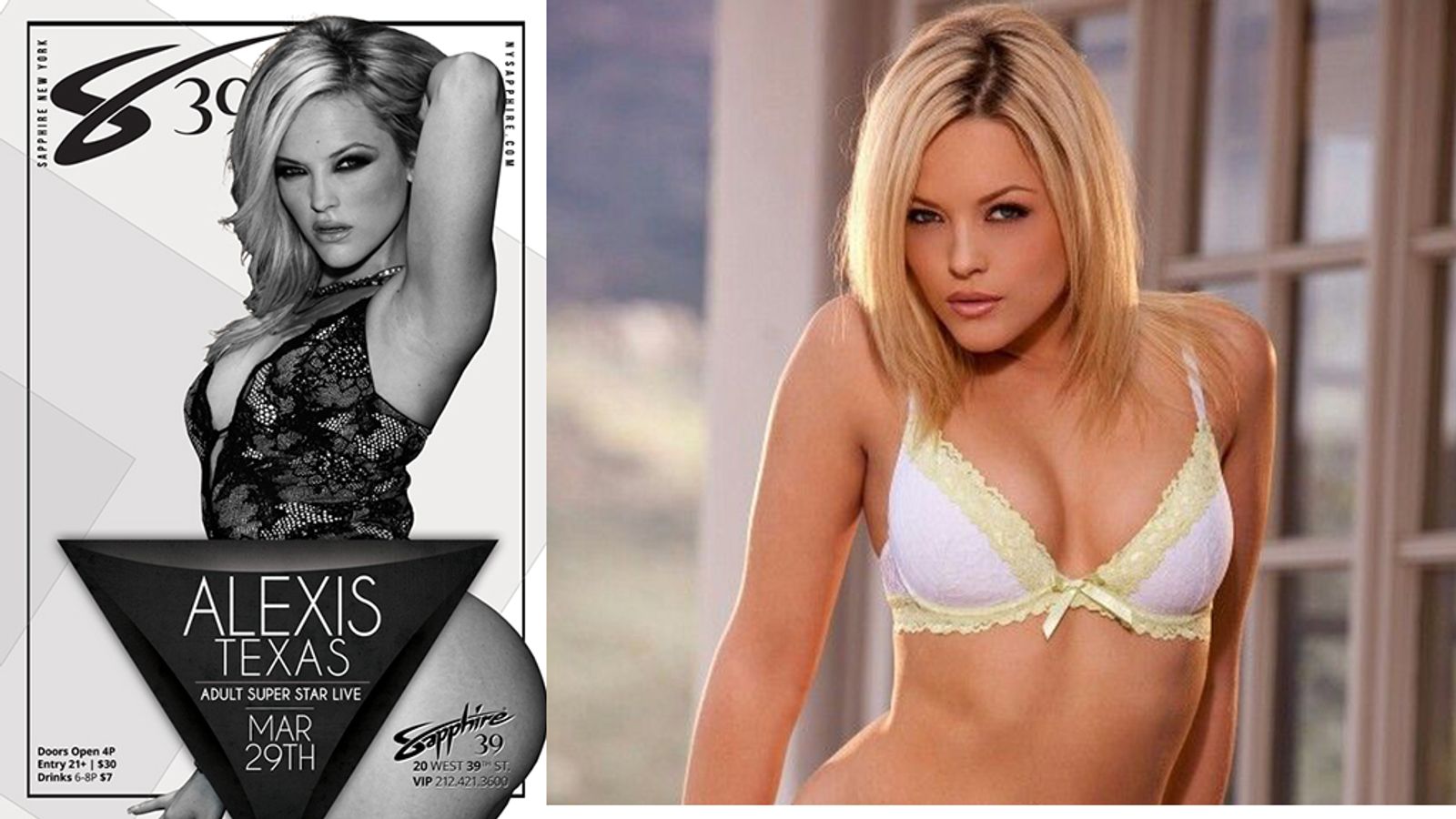 Alexis Texas Heads To NYC To Feature at Sapphire 39