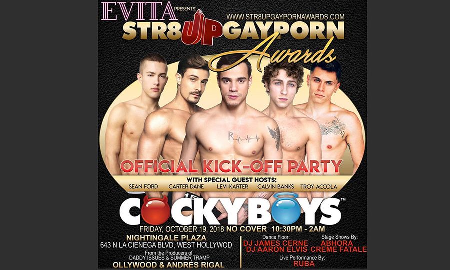Evita To Host Str8UpGayPorn Awards Weekend Kick-Off Party