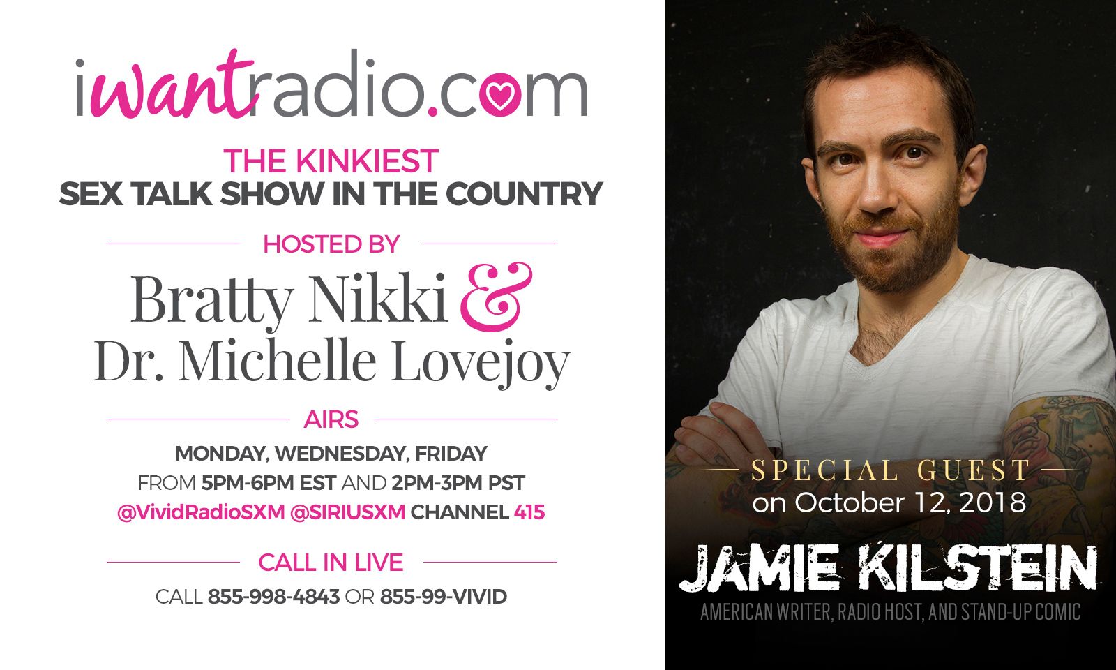 Comedian Jamie Kilstein Featured on iWantRadio Today