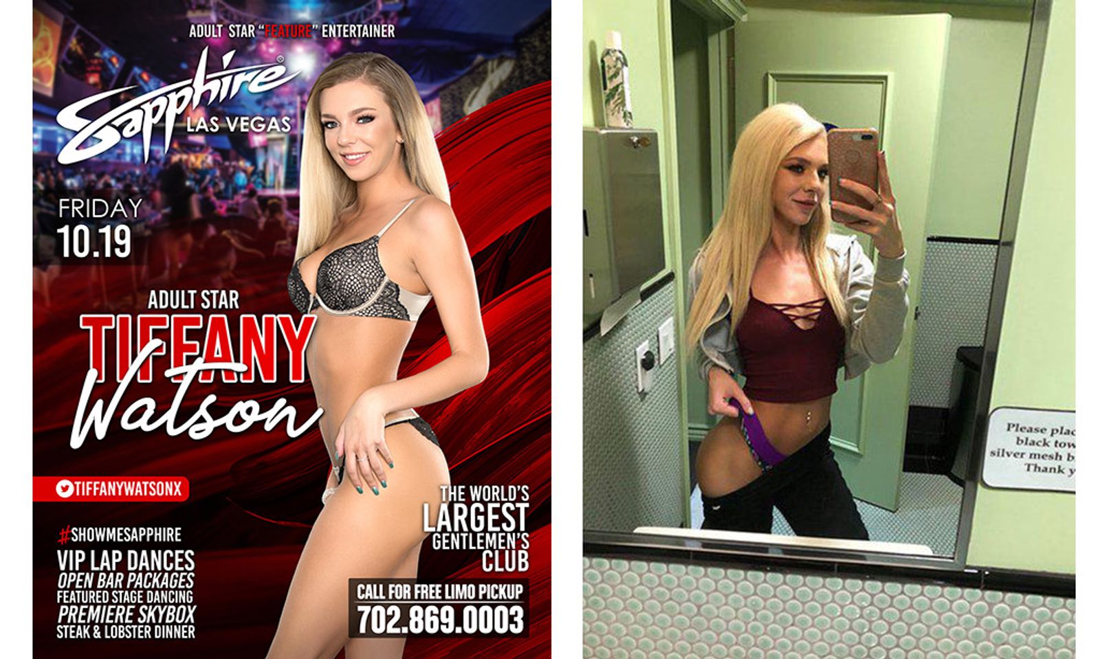 Tiffany Watson To Feature at Sapphire Vegas Tonight