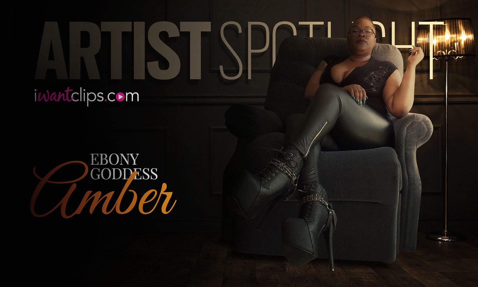Ebony Goddess Amber Featured in iWantClips Spotlight This Week