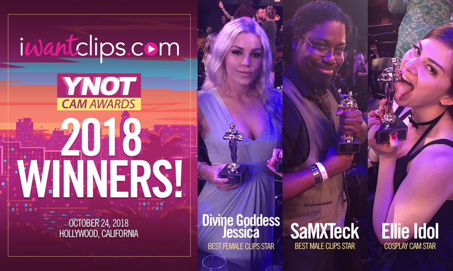 iWantClips Artists Recognized at YNOT Cam Awards
