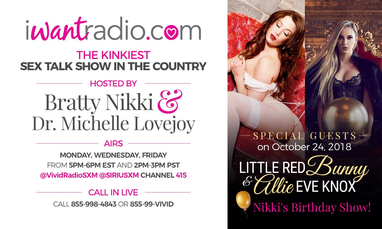 Allie Eve Knox and LittleRedBunny Interviewed on iWantRadio