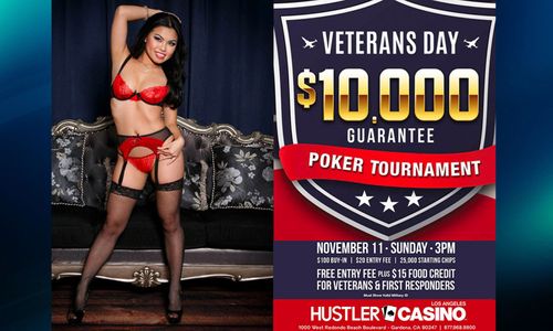 Cindy Starfall To Help Vets Bet On Veterans Day At Hustler Casino