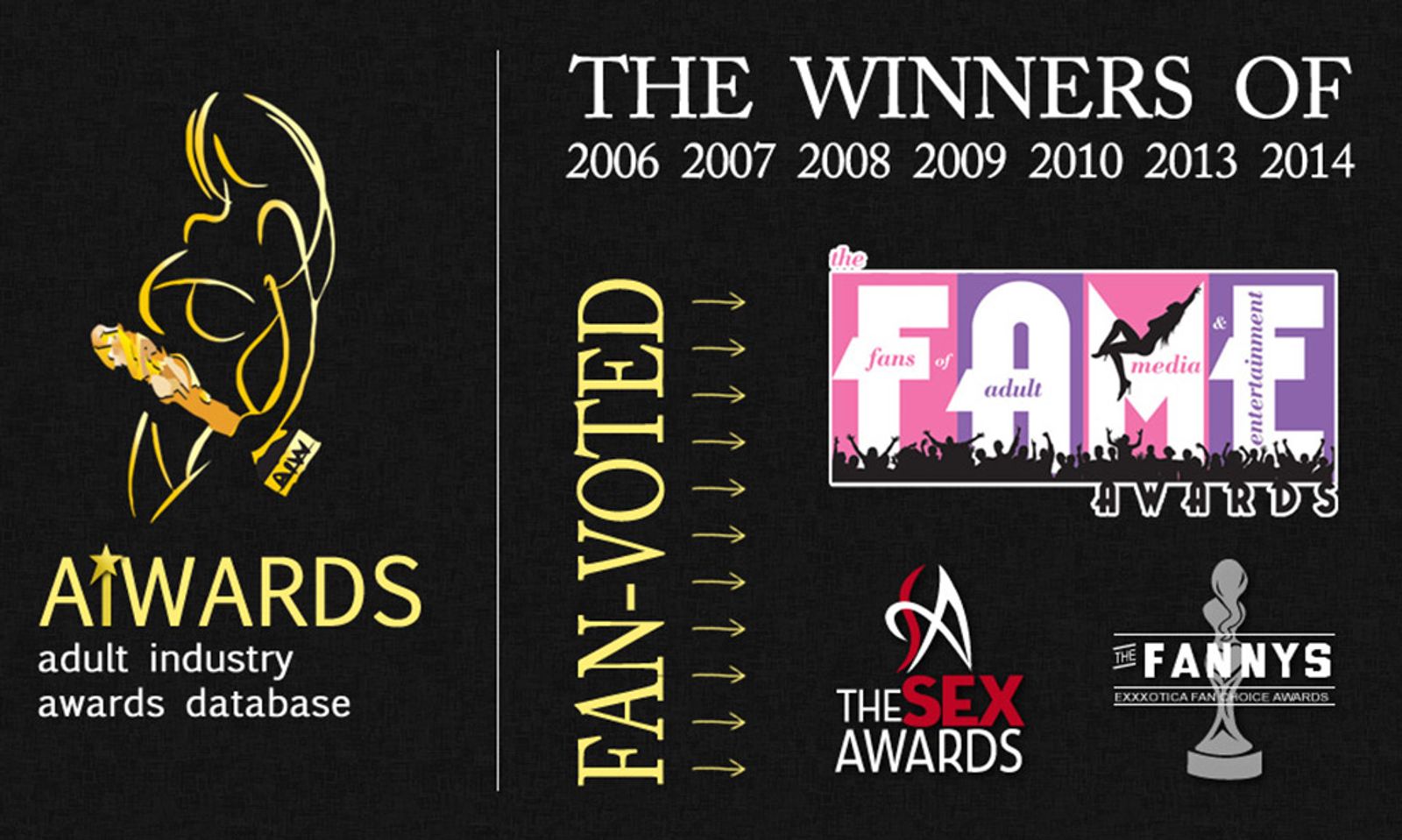 Adult Awards Database Now Has F.A.M.E., The Fannys & TSXA Winners