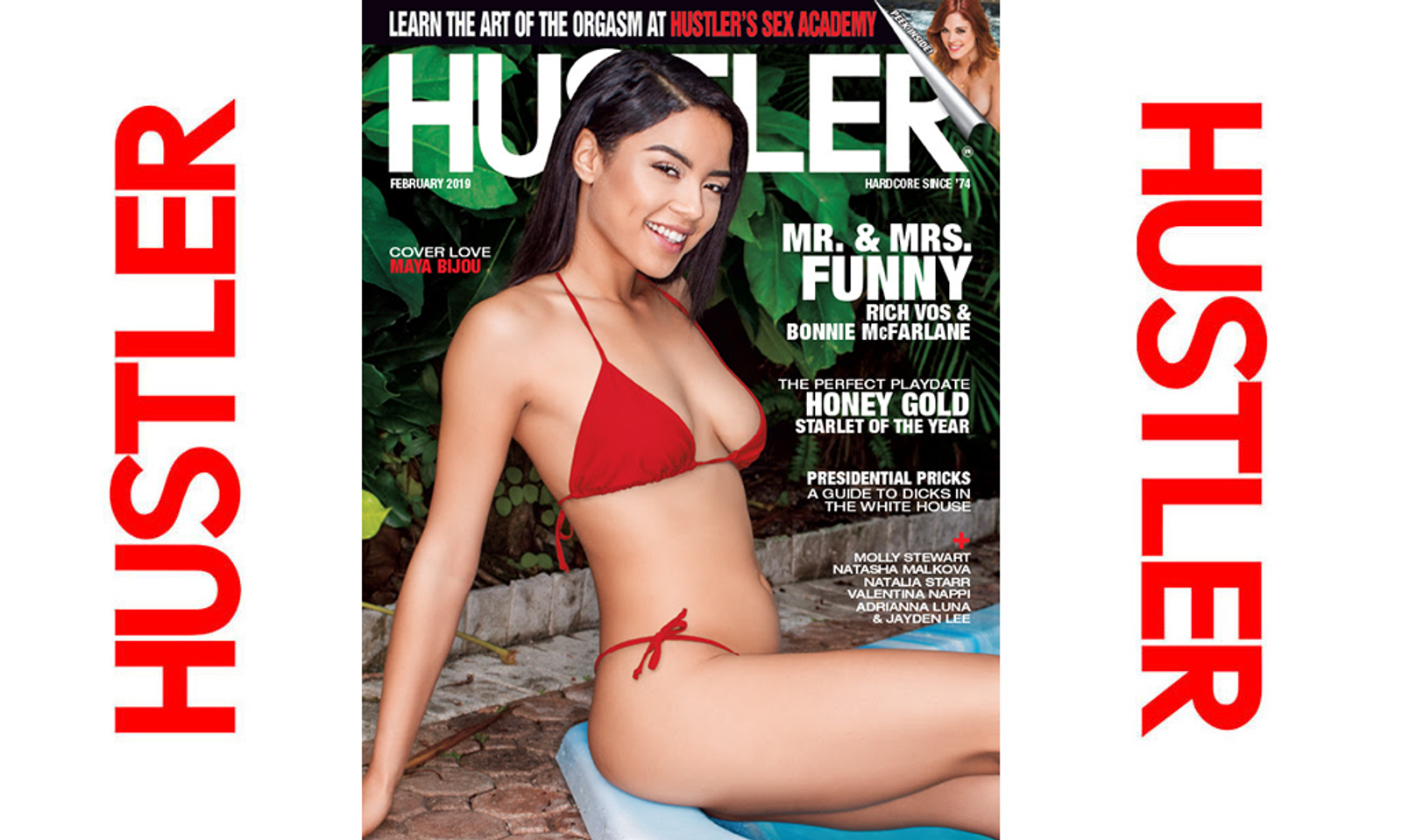 Honey Maya Bijou Gets The Cover of February 2019 Hustler