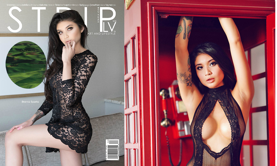 Brenna Sparks Featured On Cover & In Photo Spread in StripLV Mag