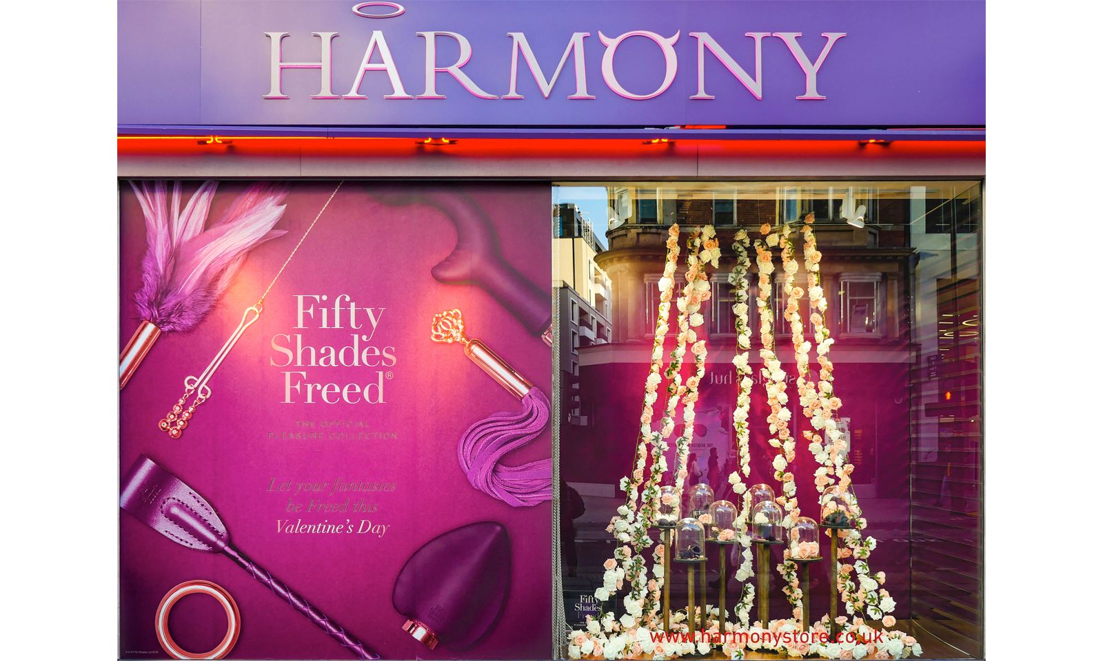 Lovehoney, Harmony Present Fifty Shades Freed Window Display