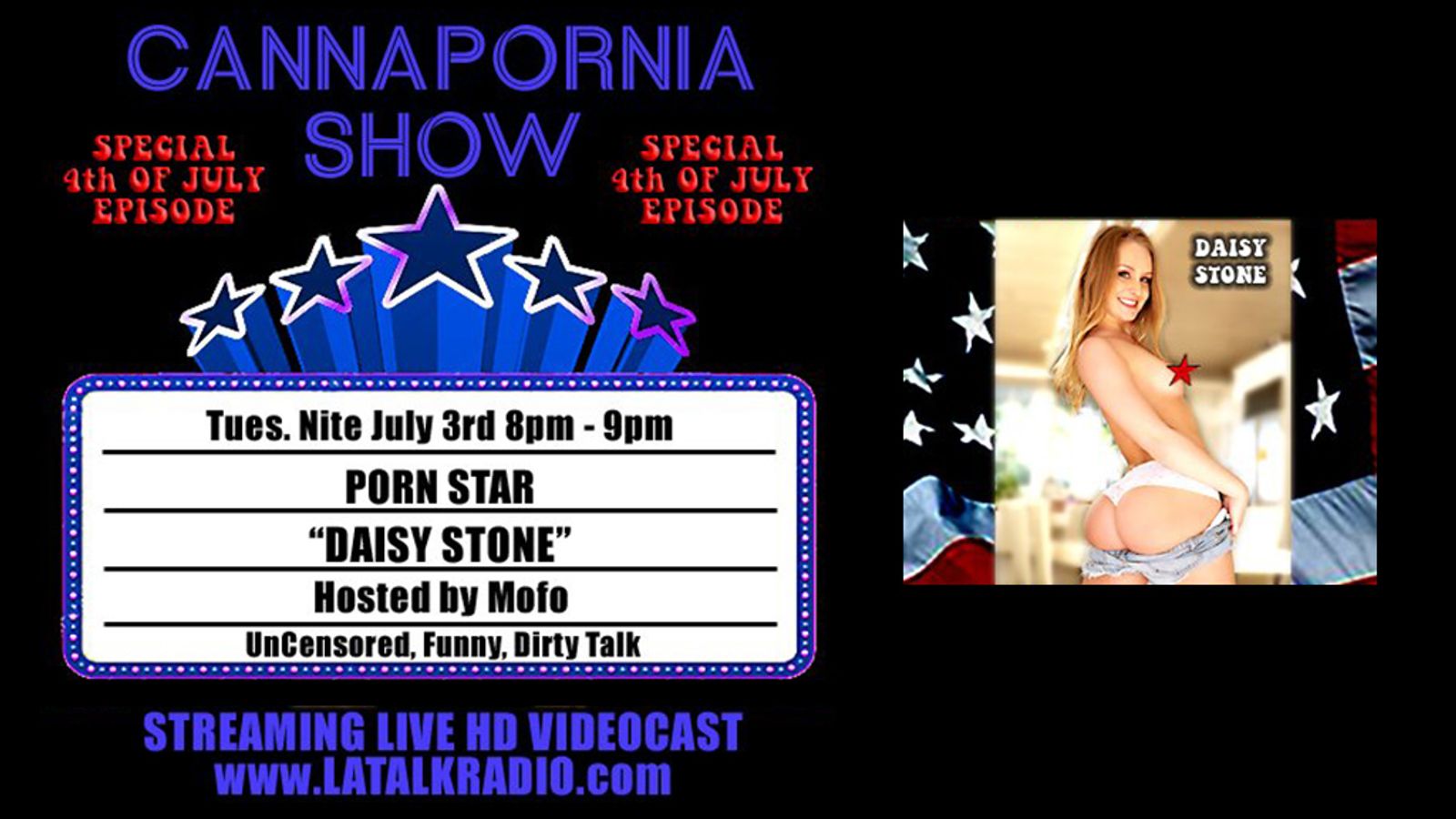 Tonight's CannaPornia Show Features Adult Star Daisy Stone