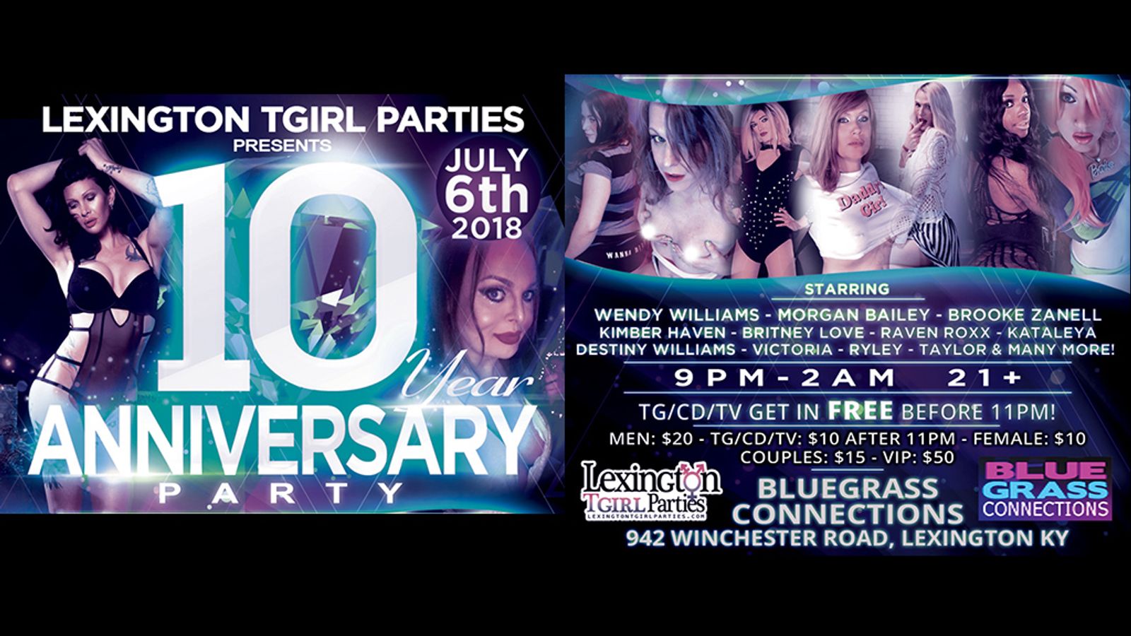 Lexington Tgirl Parties Celebrate Their 10-Year Anniversary 
