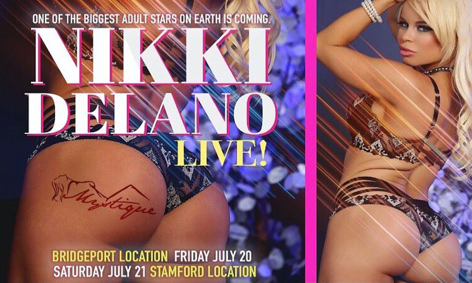 Nikki Delano Featuring at Mystique in Bridgeport and Stamford, CT