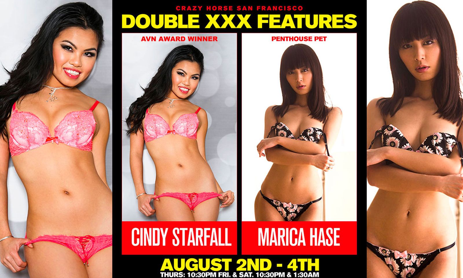 Cindy Starfall & Marica Hase Set to Sizzle at SF's Crazy Horse