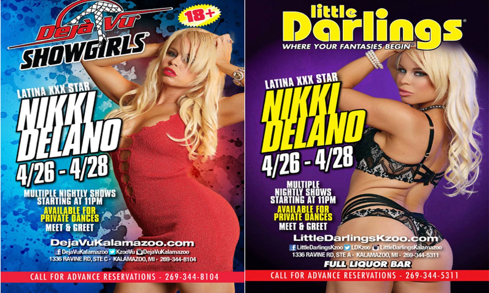 Nikki Delano Headlining at Déjà Vu Showgirls & Little Darlings