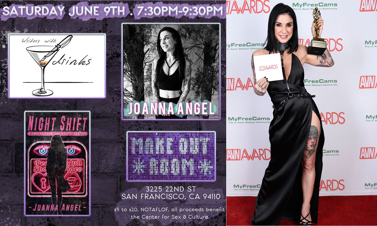 Joanna Angel to Discuss New Book at ‘Writers with Drinks’ Event