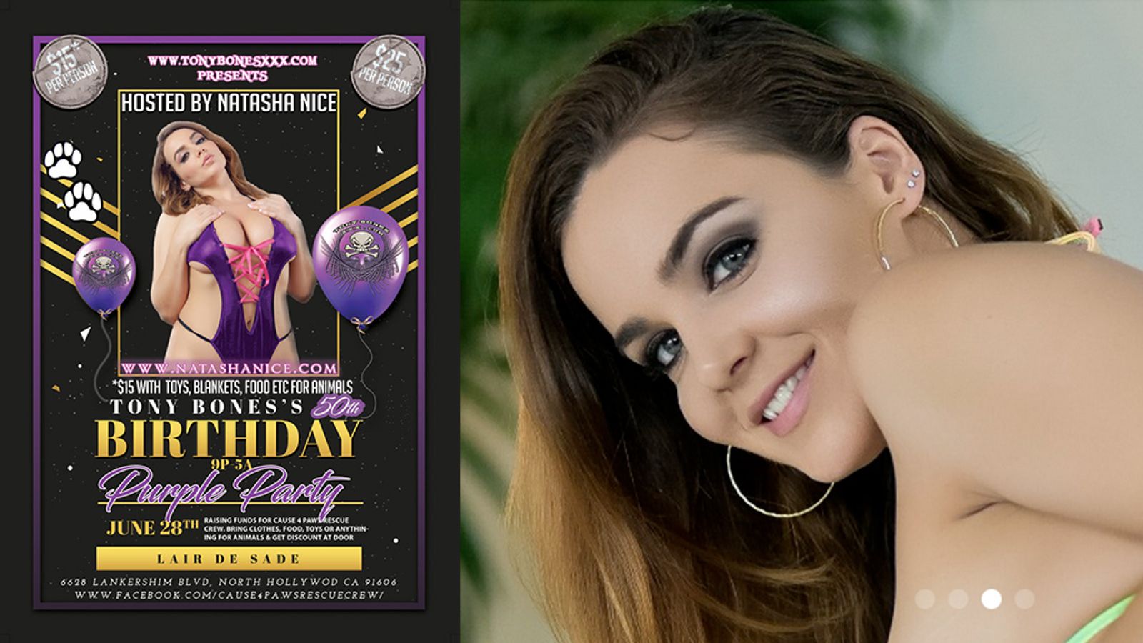 Natasha Nice to Host Tony Bones’ Birthday Party June 28