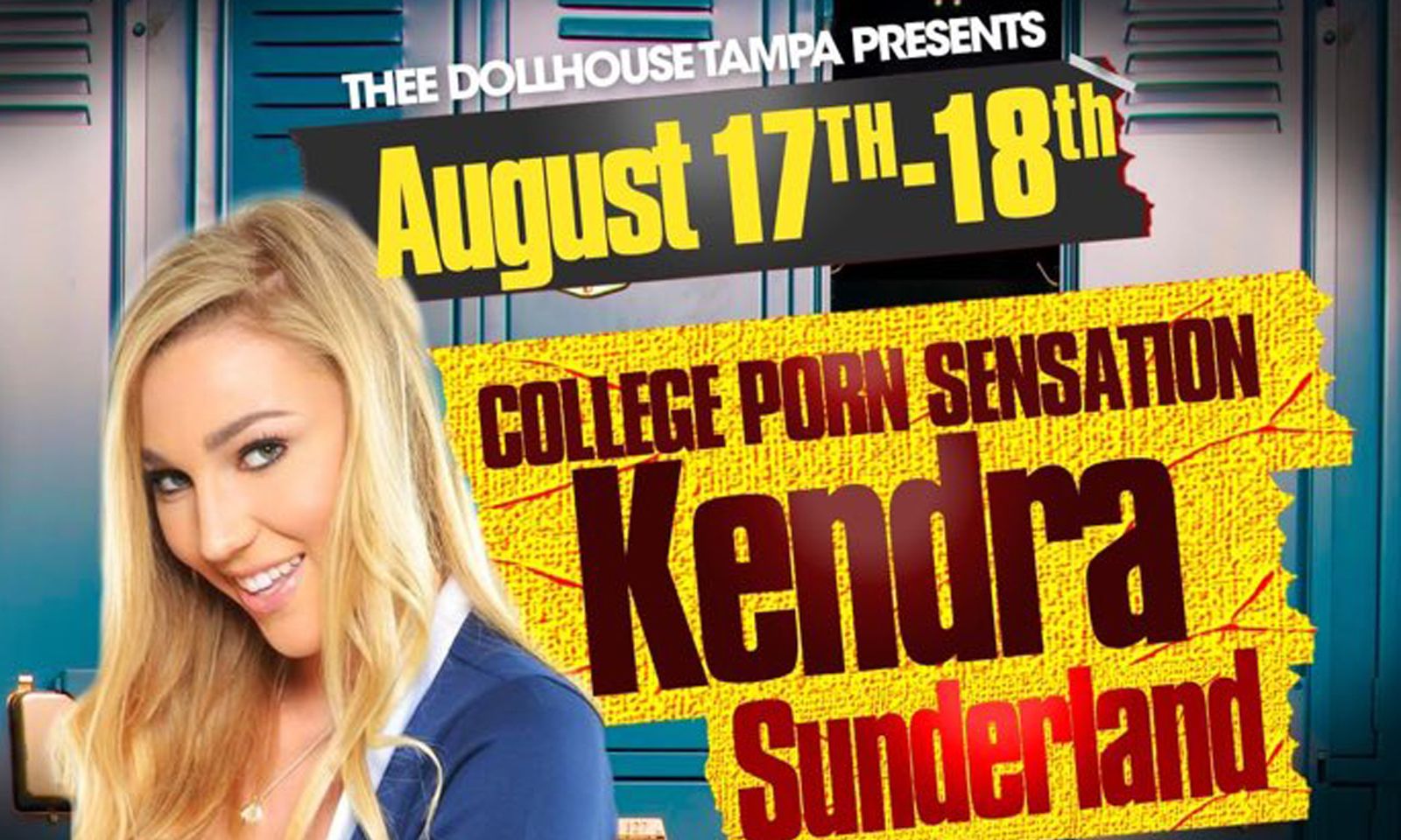 Kendra Sunderland to Dance at Thee Dollhouse Tampa