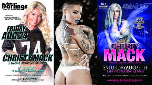 Christy Mack To Feature At Two Clubs In Flint, MI This Weekend