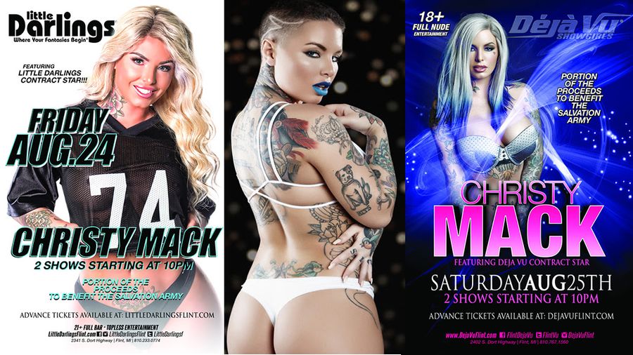Christy Mack To Feature At Two Clubs In Flint, MI This Weekend