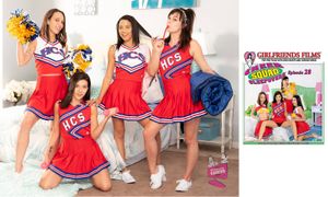 Jade Nile On Box of Girlfriends Films 'Cheer Squad Sleepovers 28'