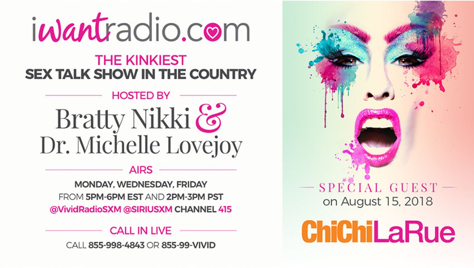 iWantRadio Welcomes Chi Chi LaRue Today