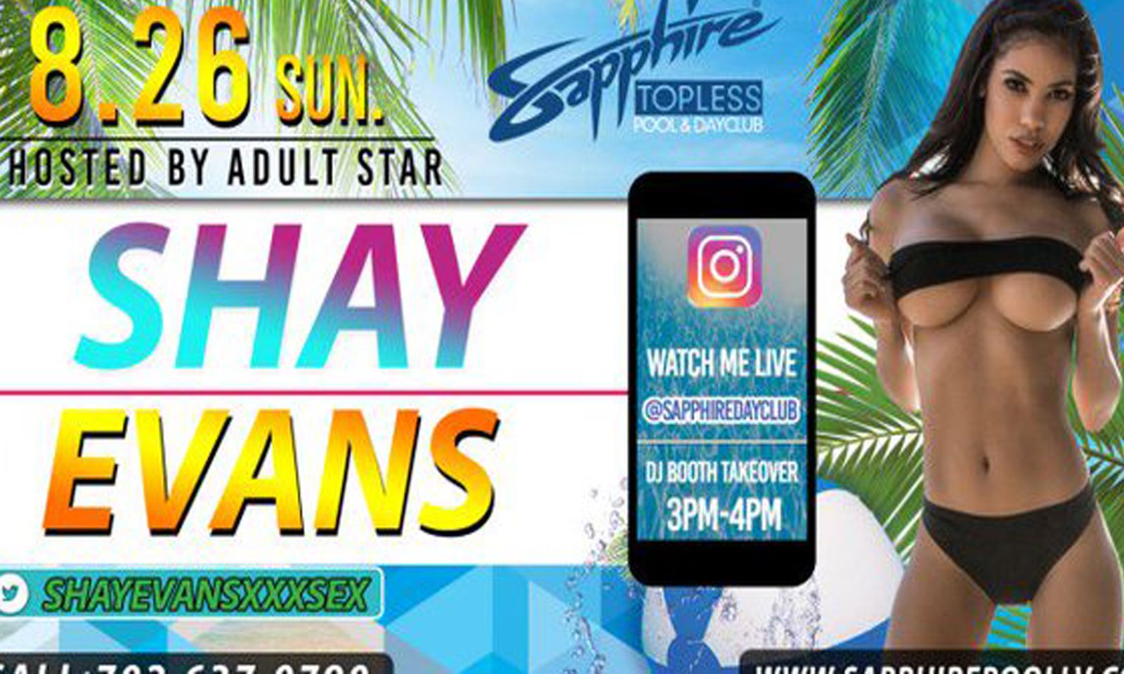 Urban X Nominee Shay Evans Featuring at Sapphire Las Vegas