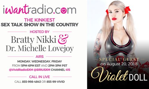 iWantRadio Features Fetish Artist Violet Doll At 2 PM Today