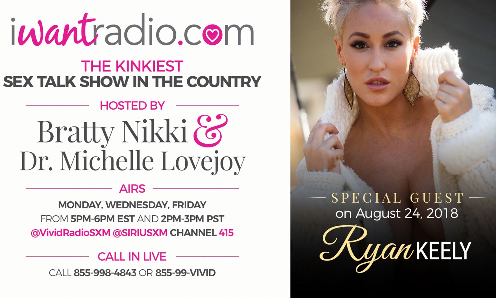 Adult Star, Kink Enthusiast Ryan Keely To Appear On iWantRadio