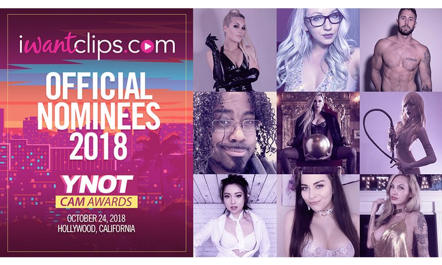iWantClips’ Artists Earn 9 Noms for YNOT Cam Awards