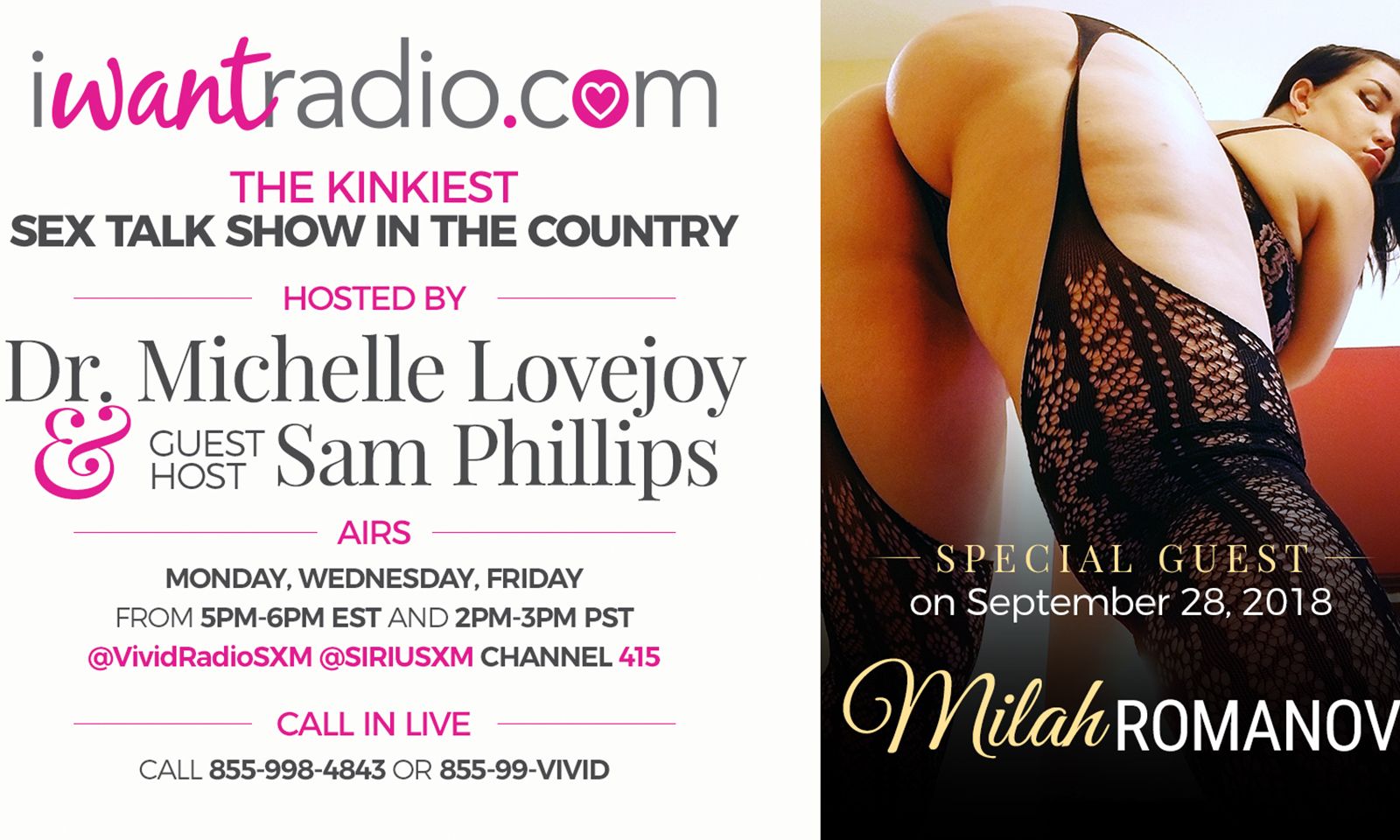 Top Dominatrix Milah Romanov to Appear on iWantRadio Today