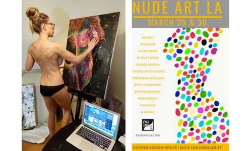 Puma Swede Participating in NudeArtLA Art, Fashion Show