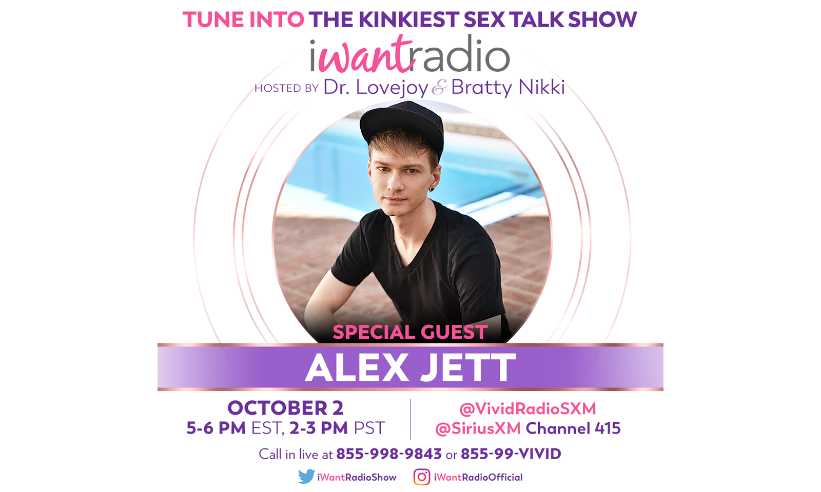 Alex Jett on iWantRadio on Wednesday