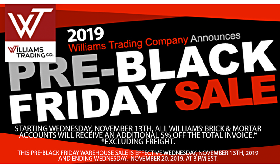 Williams Trading Pre-Black Friday Sale Starts this Week
