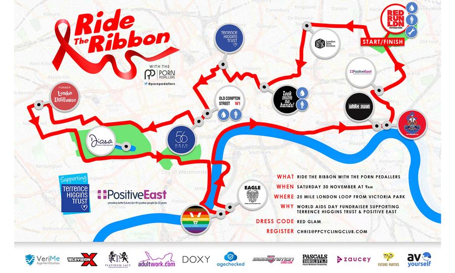 UK Porn Pedallers 'Ride The Ribbon' For Charity On World AIDS Day