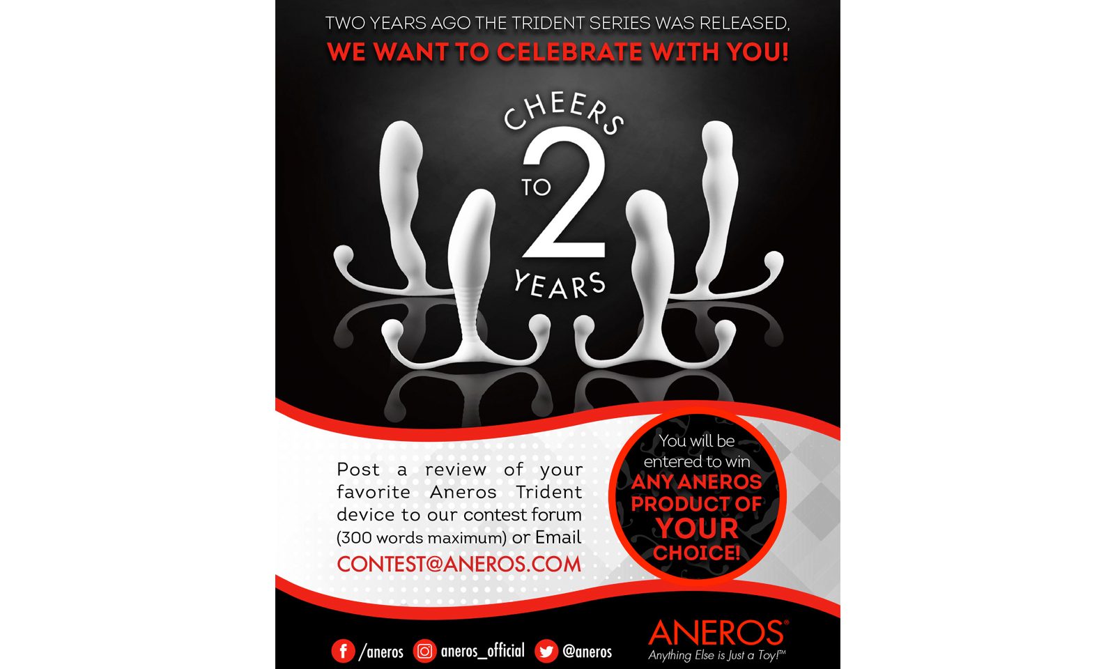 Aneros Celebrates Trident Series’ Anniversary with Contest