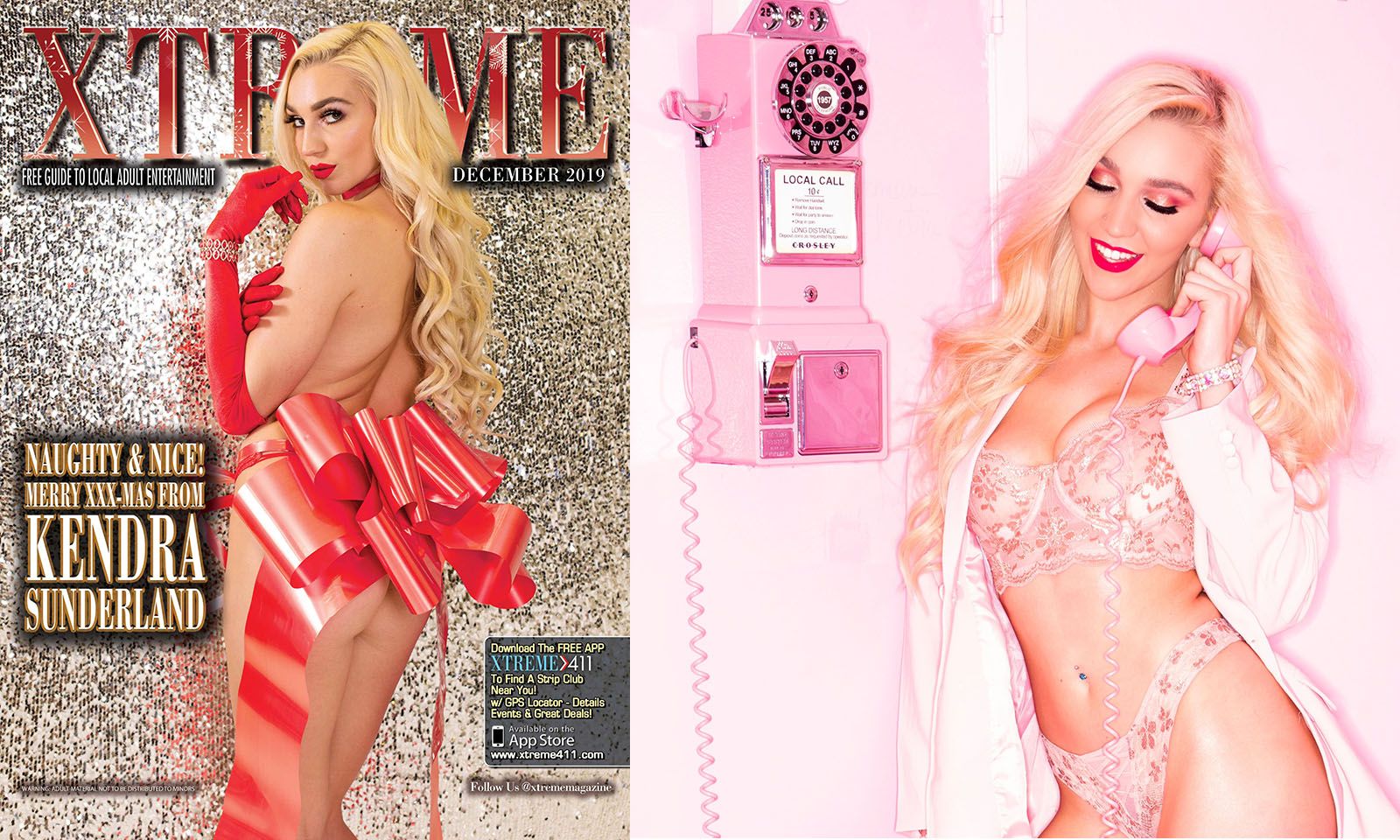 Kendra Sunderland Graces Cover of Xtreme Mag's XXXmas Issue