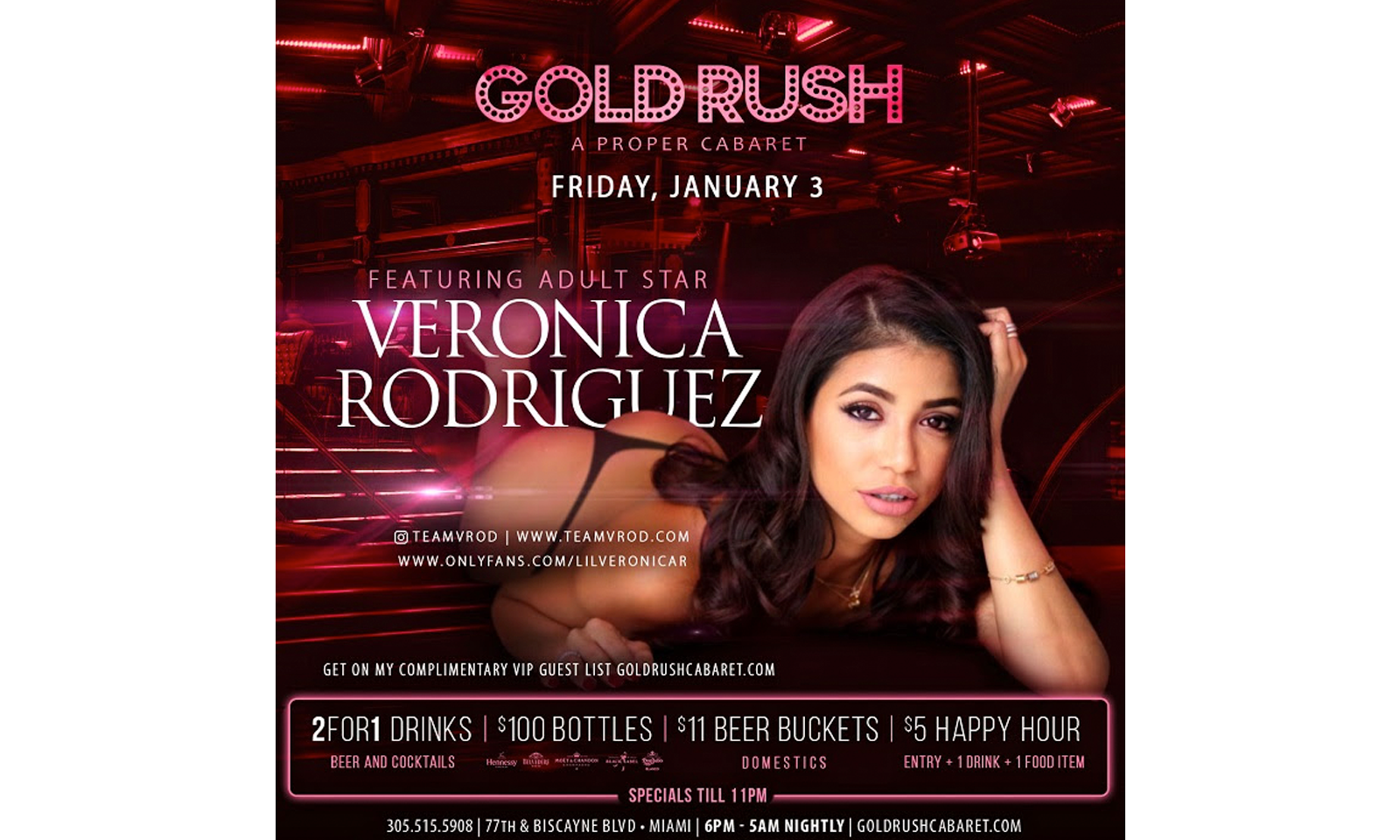 Veronica Rodriguez Feature Dancing at Gold Rush Cabaret in Miami