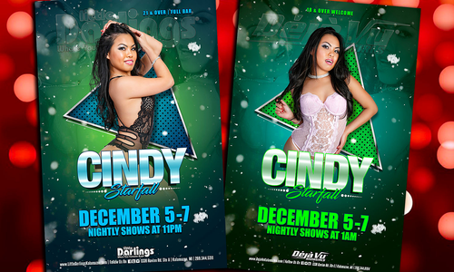 Cindy Starfall to Headline Deja Vu & Little Darlings in Kalamazoo