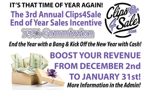 Clips4Sale Bows 3rd Annual End-of-Year Sales Incentive