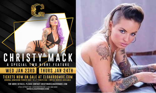 Christy Mack to Headline at Cloakroom Gentlemen’s Club in DC