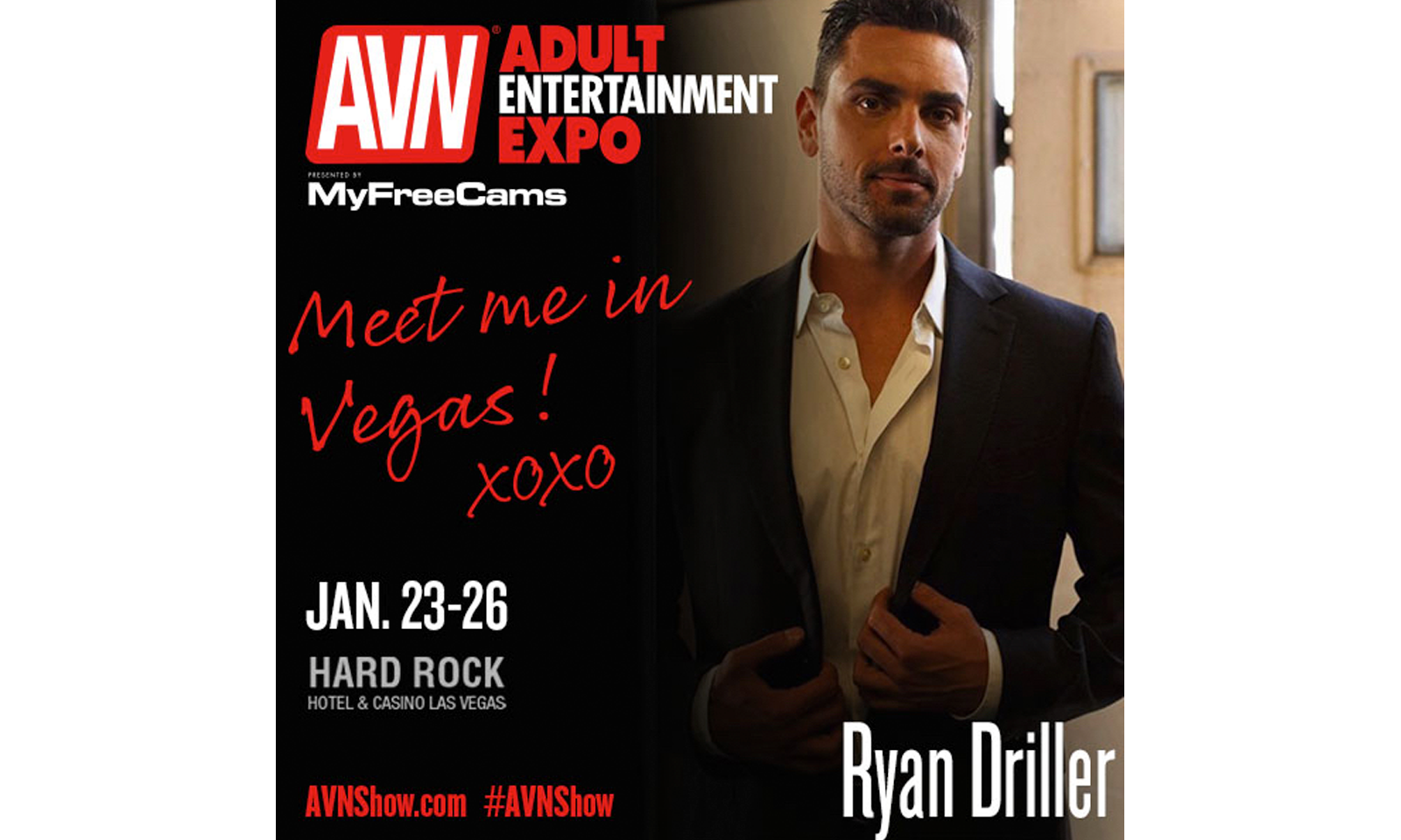 Fans Can Find Ryan Driller at AEE, AVN Awards