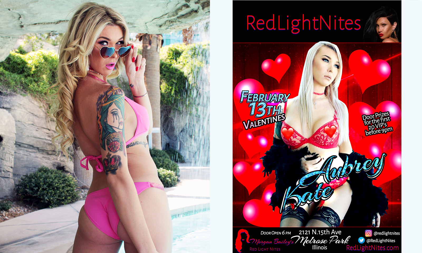 Aubrey Kate at Red Light Nites in Illinois for Valentine’s Day