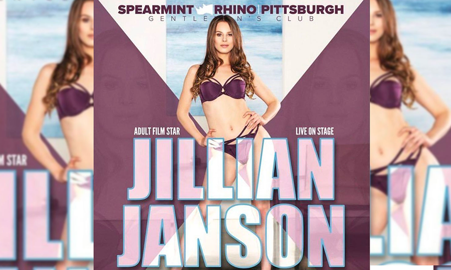 Jillian Janson to Feature at Spearmint Rhino Pittsburgh