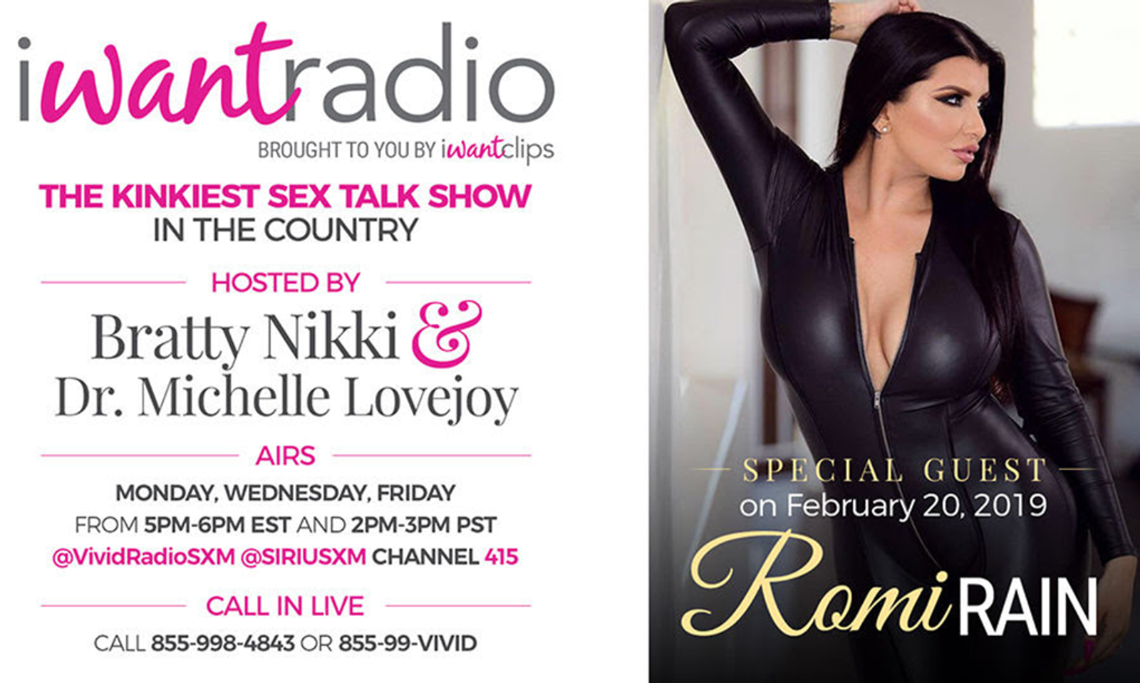 Romi Rain to Guest Once Again on iWantRadio at 2 p.m. Today
