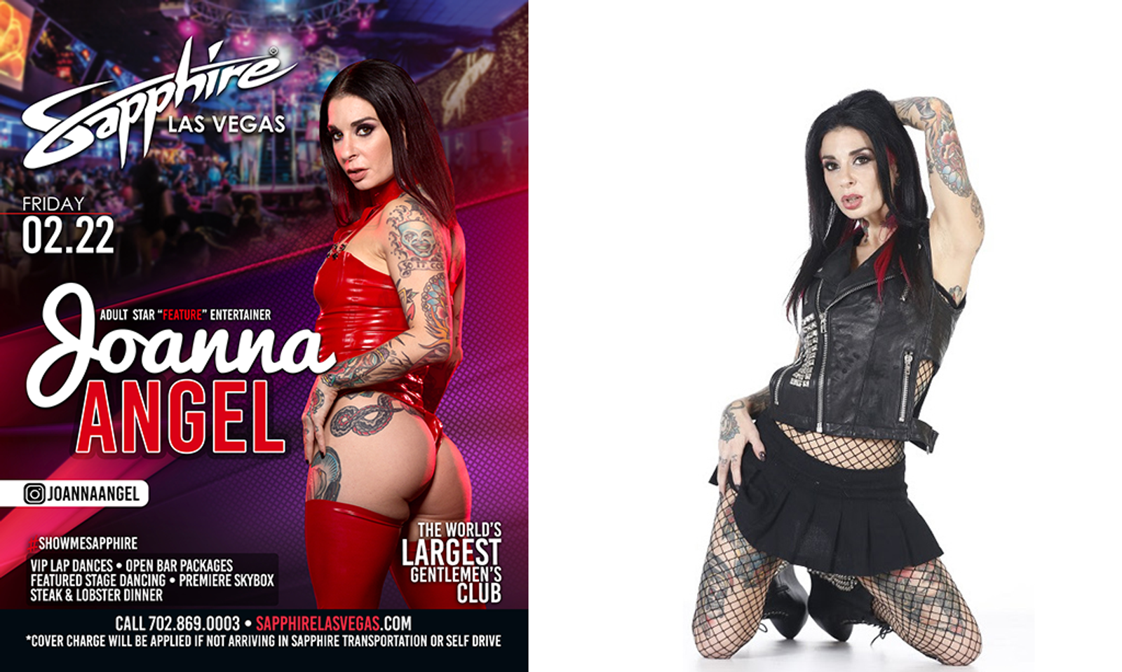 Joanna Angel to Take the Stage at Sapphire Las Vegas Tonight!