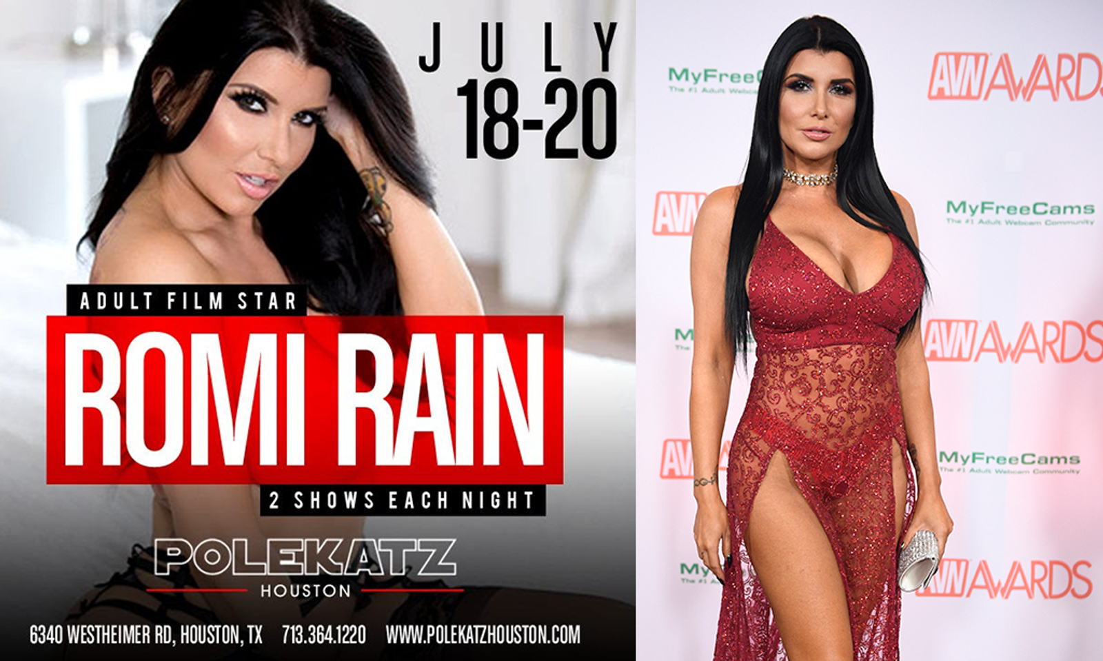 Romi Rain To Feature At Polekatz Gentlemen’s Club In Houston