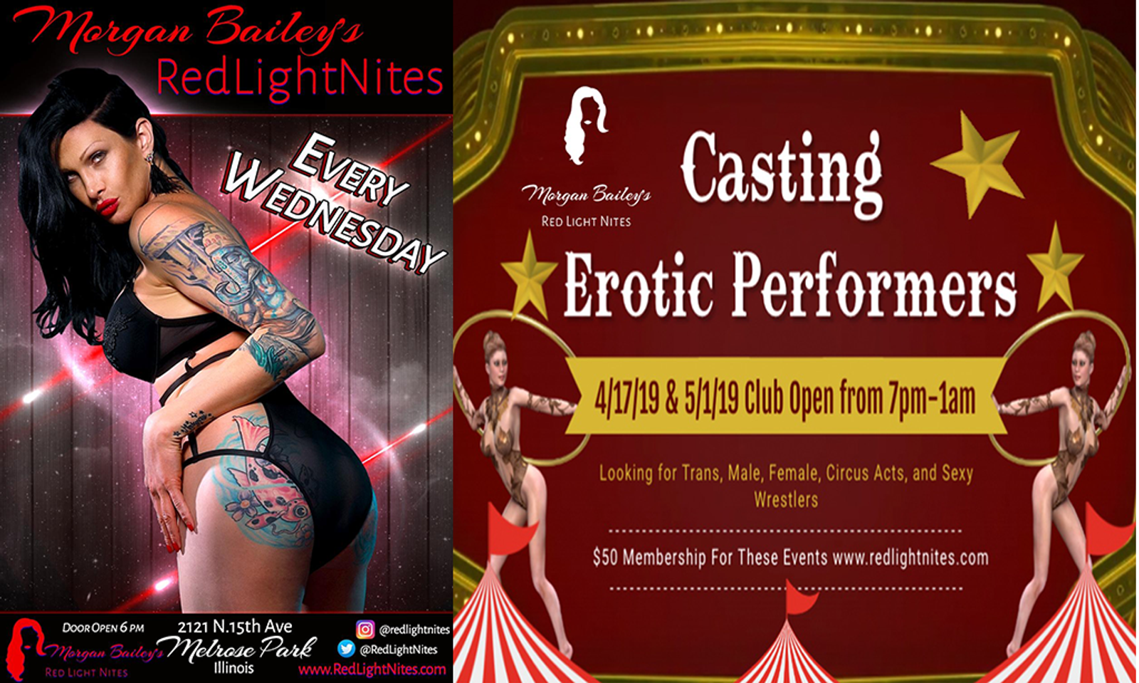 Red Light Nites Casting Erotic Performers Tonight at 7 p.m.